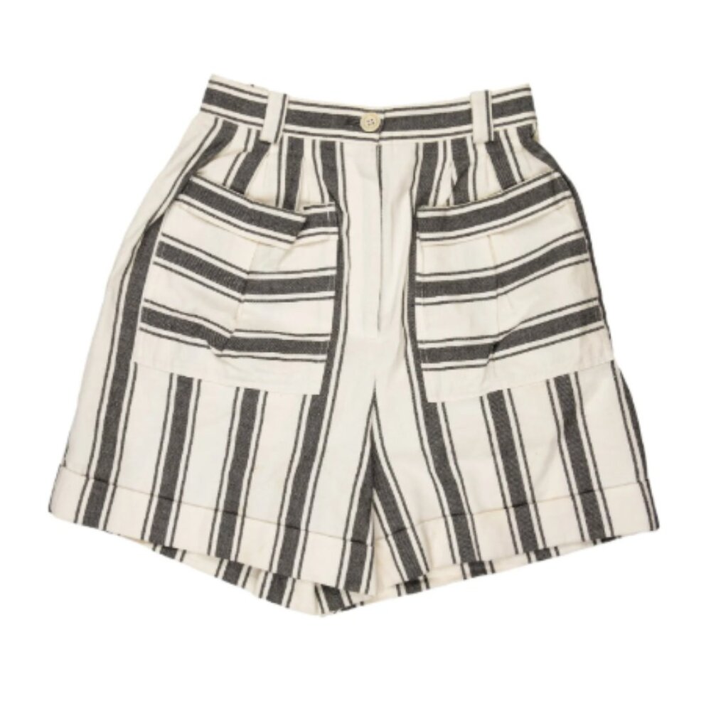 Tibi Striped High Waisted Shorts in Excellent Condition | Size XS US 2
